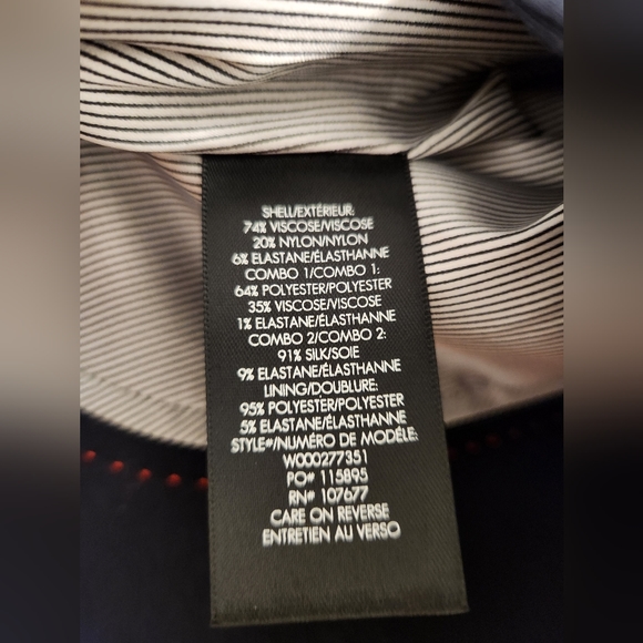 NWOT Alice + Olivia navy blue blazer with bow - Picture 5 of 7